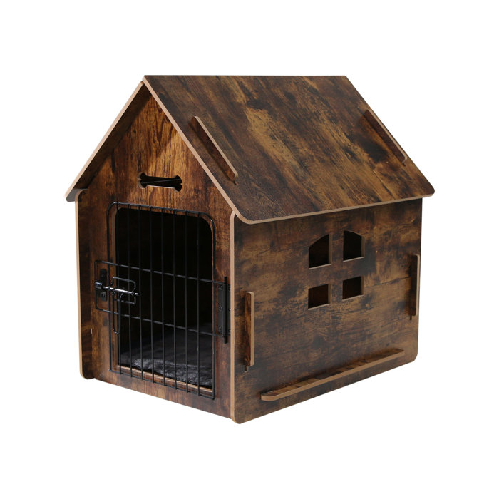 Tucker Murphy Pet™ Byrn Wooden Pet House Indoor w/ Roof Dog house w